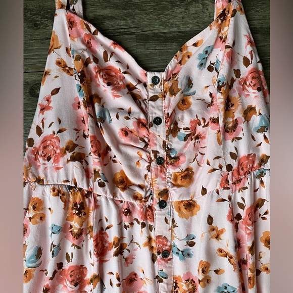 TORRID Women’s Pink Floral Midi Dress Size 0 - Picture 10 of 10